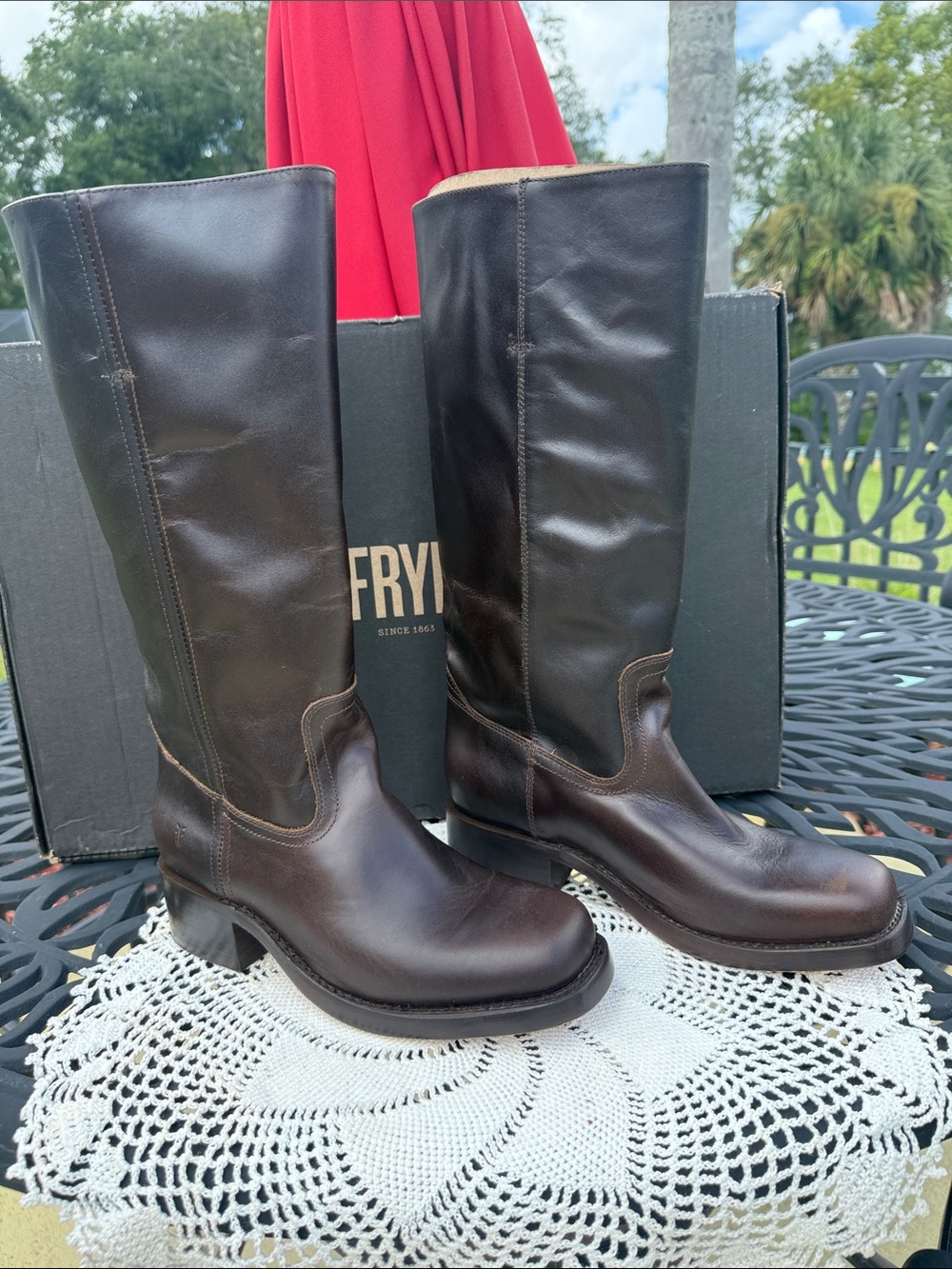 NIB Frye Women’s Dark Brown Campus 14L Boots